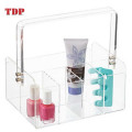 Home Decoration 5-Section Clear Tableware Bathroom Makeup Basket Storage Box Acrylic Tote